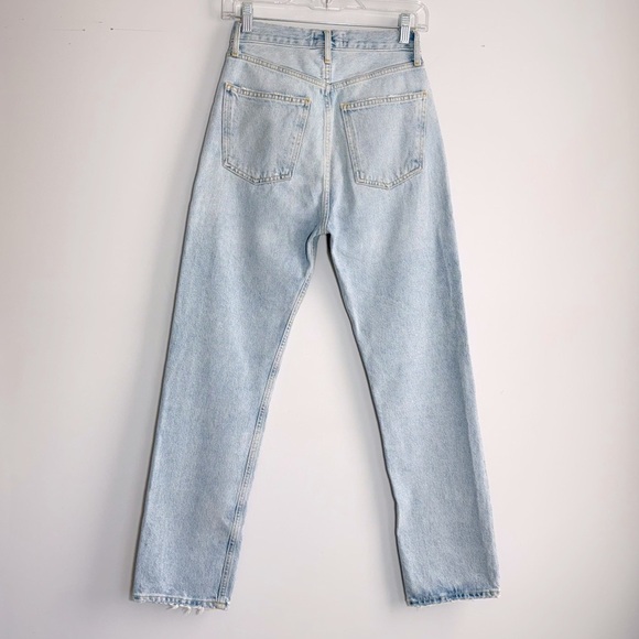 AGOLDE Fitted 90s Straight Leg Jeans 24 PINCH FLSHBK High Rise Distressed Rigid - Picture 4 of 16